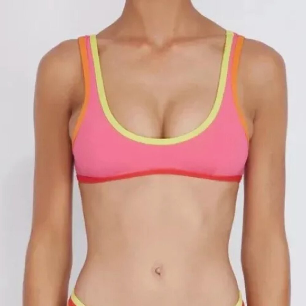 IT’S NOW COOL The 90’s Duo Crop Top Swim Bikini Free People Medium NWT Sipora